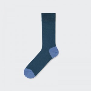 Uniqlo Color Block Strumpor Herr Blå | 9493684
