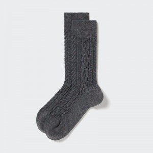 Uniqlo Color Nep Cable Strumpor Herr Grå | 4692693