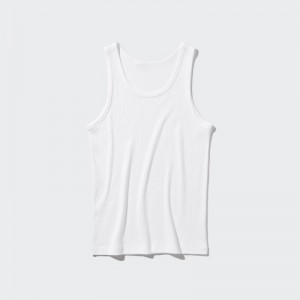 Uniqlo Dry Color Ribbed Linne Dam Vita | 9459173