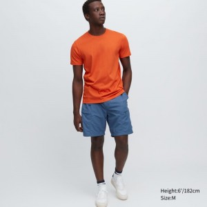 Uniqlo Dry Crew Neck Short-sleeve Color T-shirt Herr Orange | 3915935