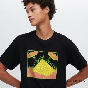 Uniqlo Ut Archive Ut Short Sleeve Graphic Keith Haring T-shirt Herr Svarta | 4167291