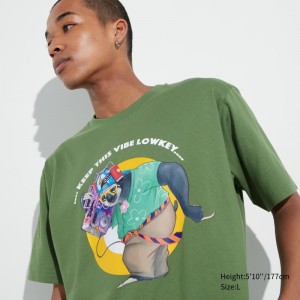 Uniqlo Utgp2023: Magic For All Ut Short-sleeve Graphic Psychkennedy T-shirt Herr Gröna | 5902821