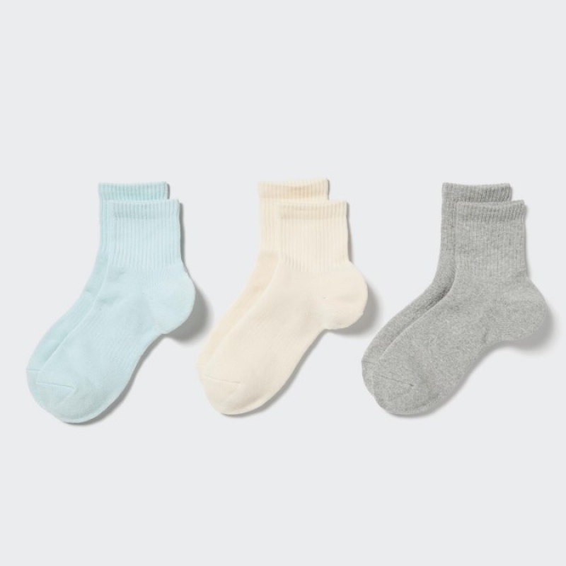 Uniqlo 3 Pack Strumpor Dam Grå | 7062166