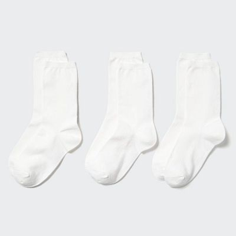 Uniqlo 3 Pairs Strumpor Dam Vita | 8972382