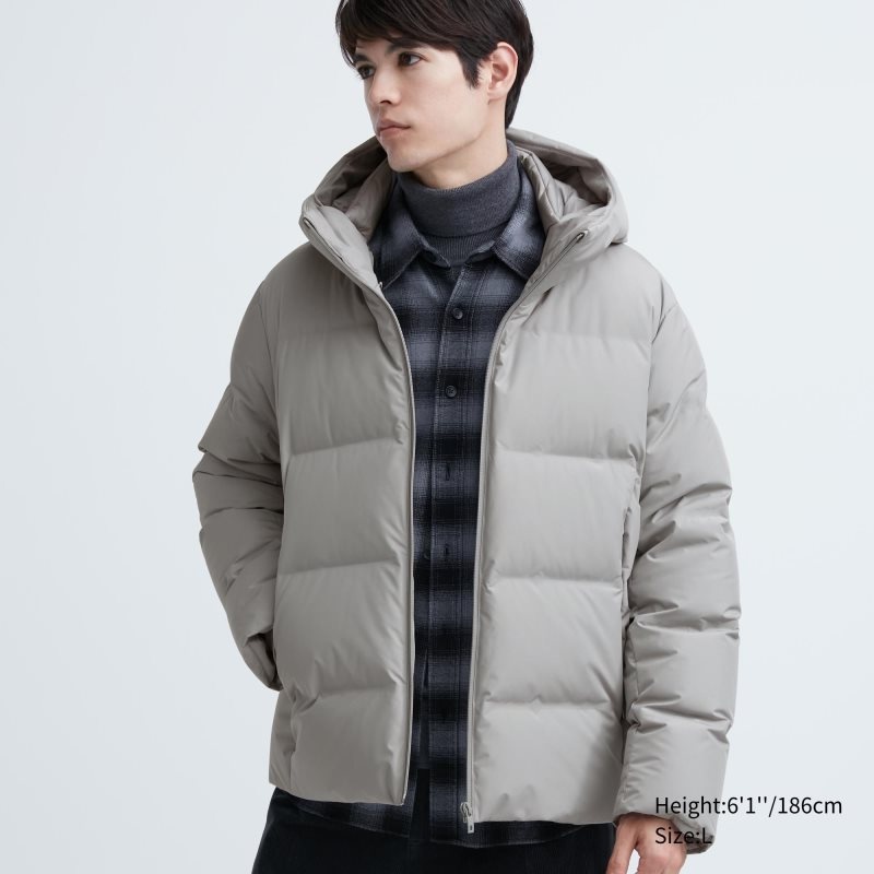 Uniqlo 3d Cut Seamless Down Parka Herr Grå | 5566829