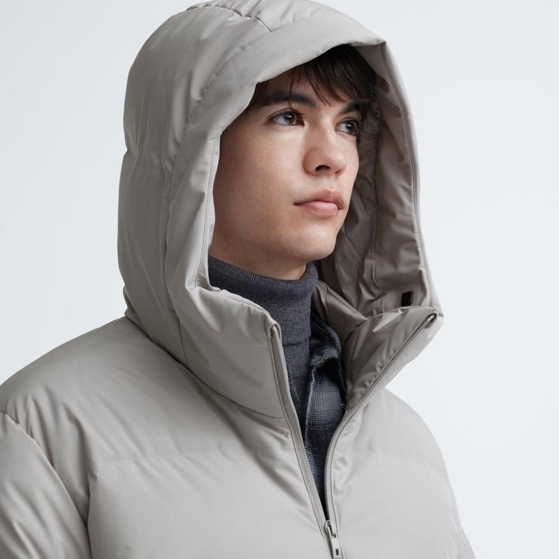 Uniqlo 3d Cut Seamless Down Parka Herr Svarta | 5590607