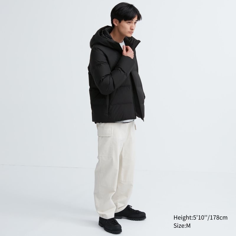 Uniqlo 3d Cut Seamless Down Parka Herr Svarta | 5590607