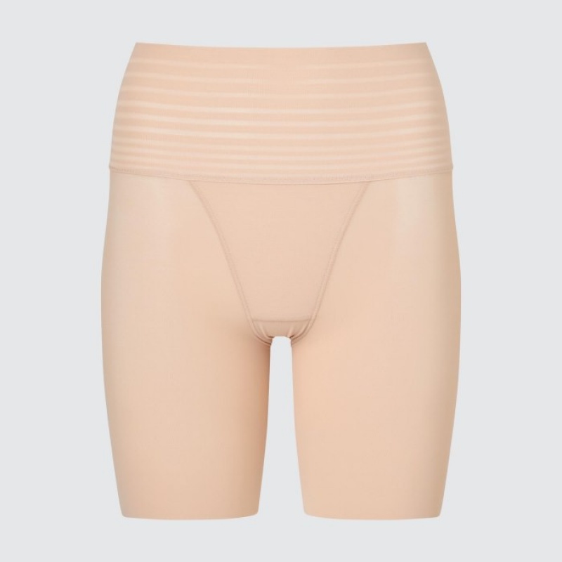 Uniqlo AIRism Smooth Body Shaper Unlined Half Shorts Dam Beige | 4342560