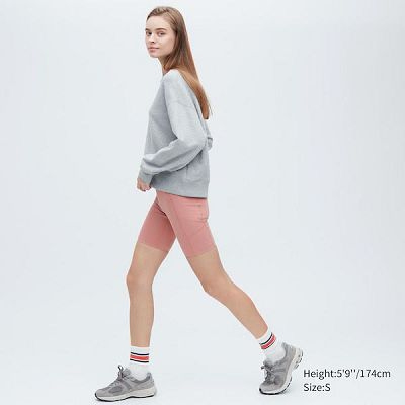 Uniqlo AIRism Soft Pocket Biker Shorts Dam Rosa | 1544829
