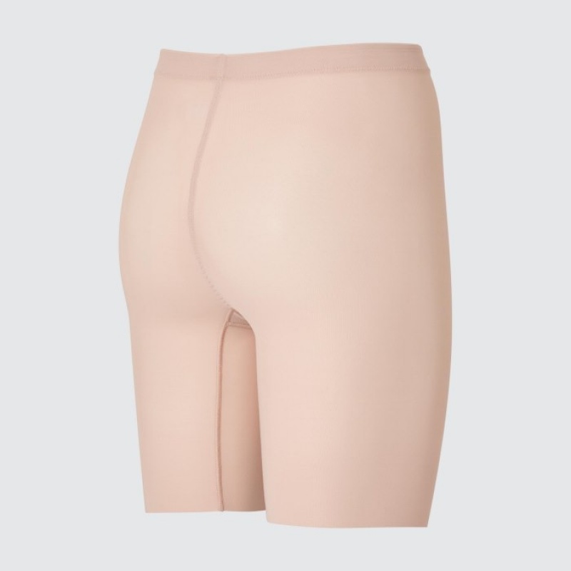 Uniqlo AIRism Support Body Shaper Unlined Half Shorts Dam Beige | 9108136