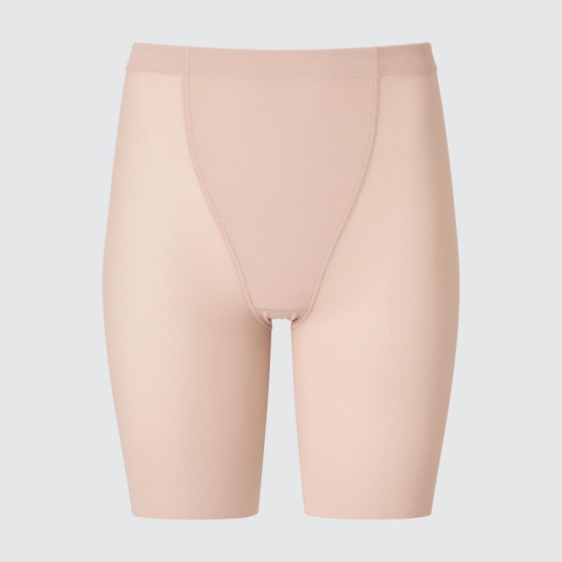 Uniqlo AIRism Support Body Shaper Unlined Half Shorts Dam Beige | 9108136
