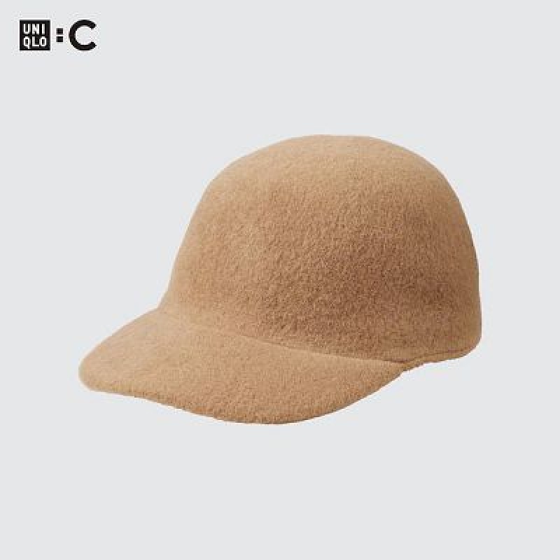Uniqlo Adjustable Wool Kepsar Dam Beige | 2256533