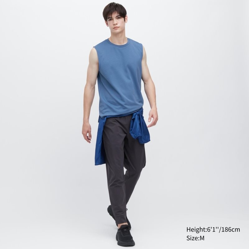 Uniqlo Airism Cotton Sleeveless Linne Herr Blå | 5807666