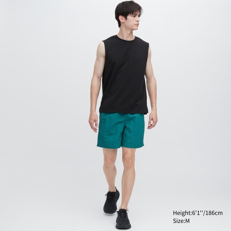 Uniqlo Airism Cotton Sleeveless Linne Herr Svarta | 7166025
