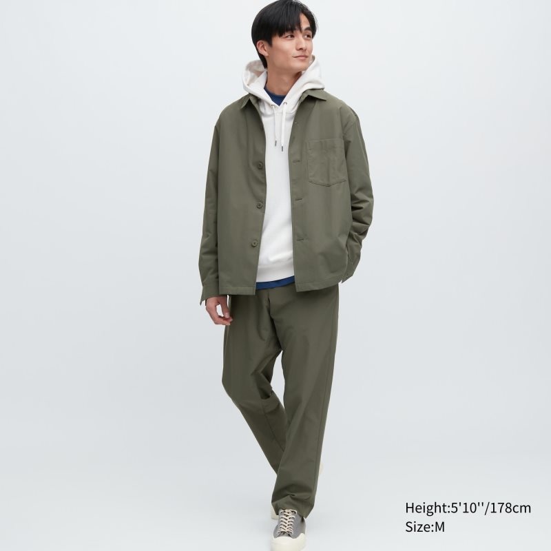 Uniqlo Airsense Shirt Ultra Light Shirt Jackor Herr Olivgröna | 8023161
