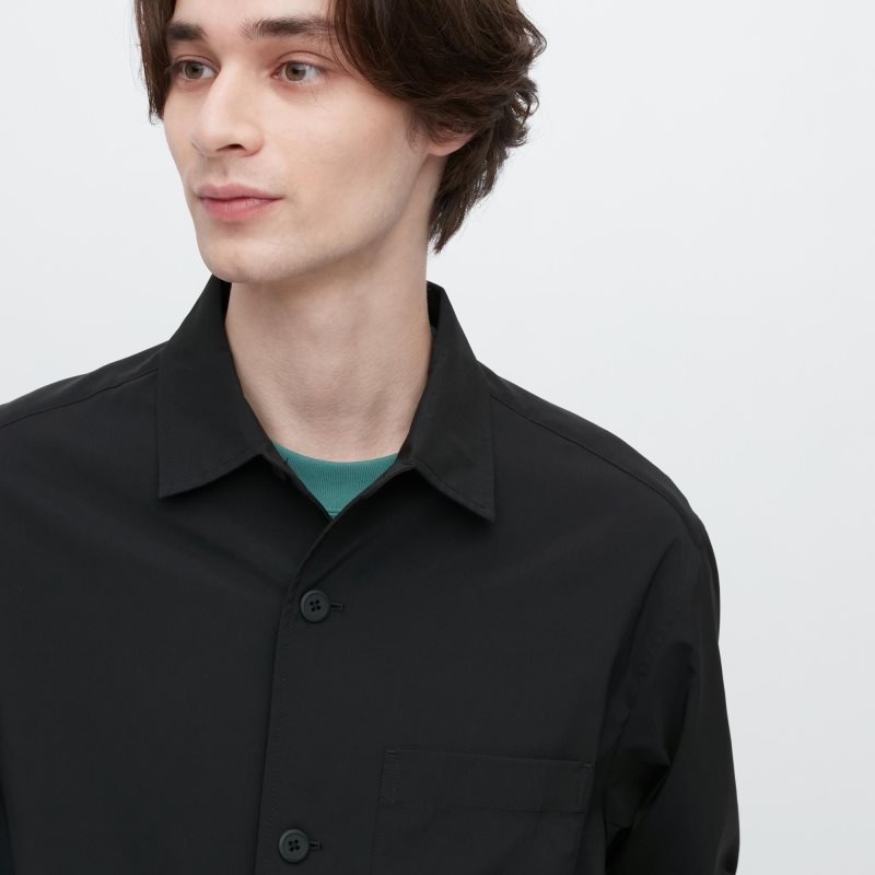 Uniqlo Airsense Shirt Ultra Light Shirt Jackor Herr Olivgröna | 8023161