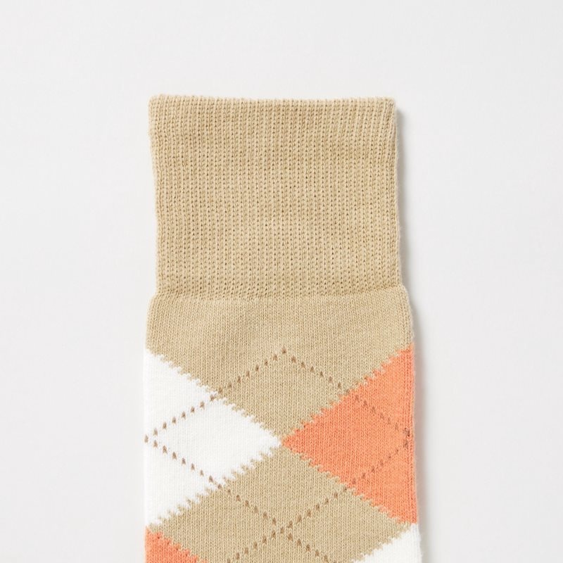 Uniqlo Argyle Strumpor Herr Beige | 7527758