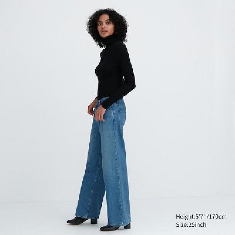 Uniqlo Baggy Jeans Dam Blå | 5683228
