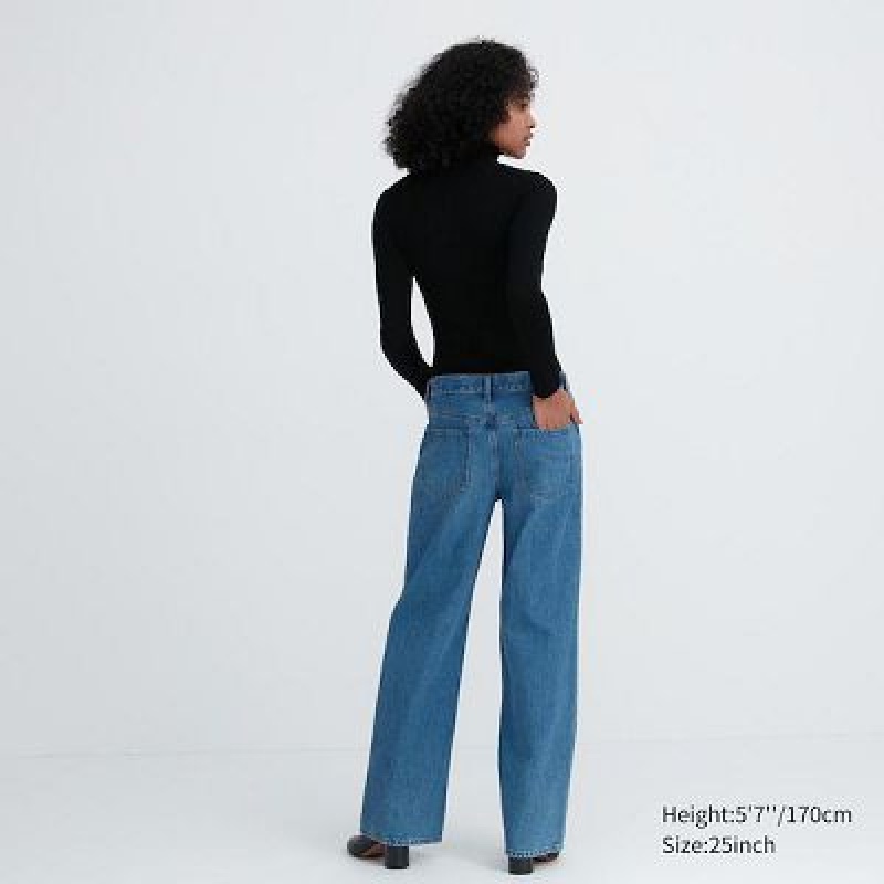 Uniqlo Baggy Jeans Dam Blå | 5683228