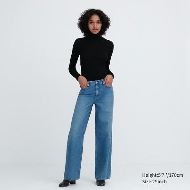 Uniqlo Baggy Jeans Dam Blå | 5683228
