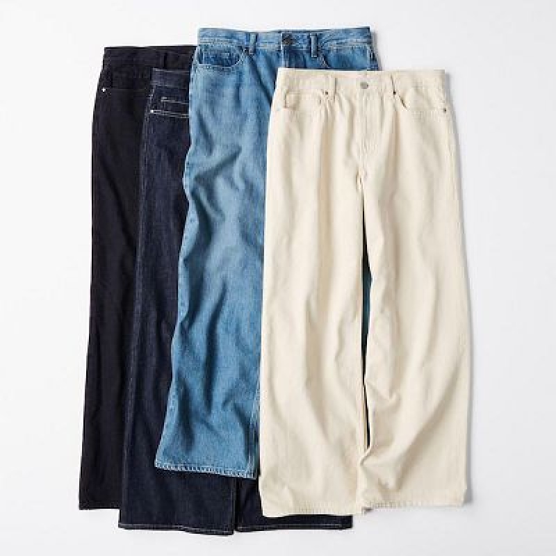 Uniqlo Baggy Jeans Dam Marinblå | 3437199