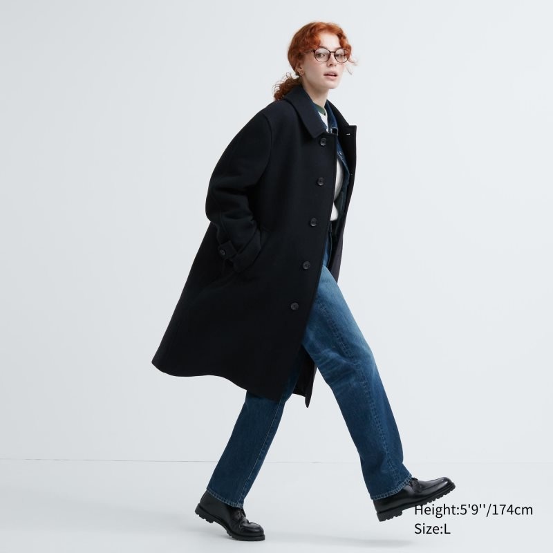 Uniqlo Balmacaan Rockar Herr Marinblå | 3453085