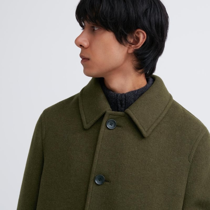 Uniqlo Balmacaan Rockar Herr Olivgröna | 5804966
