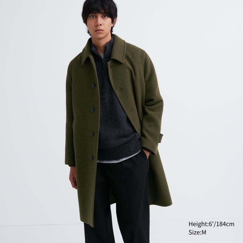 Uniqlo Balmacaan Rockar Herr Olivgröna | 5804966