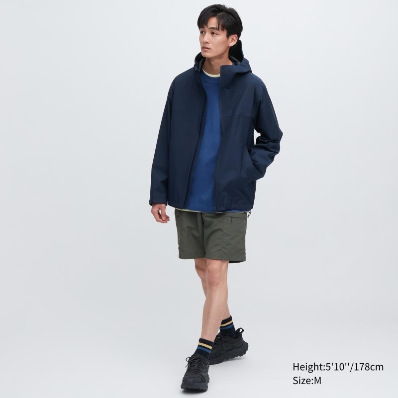 Uniqlo Blocktech 3d Cut Parka Herr Marinblå | 5477578