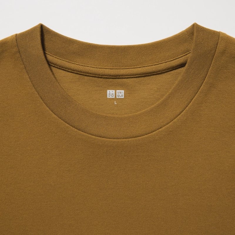 Uniqlo Brushed Cotton Crew Neck Long-sleeve T-shirt Herr Bruna | 7341241