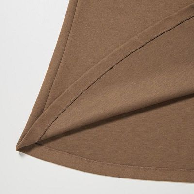 Uniqlo Brushed Jersey Flared Kjolar Dam Bruna | 9693216