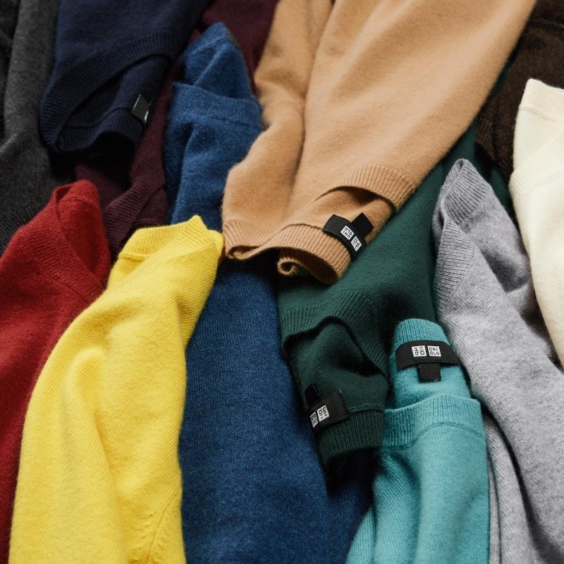Uniqlo Cashmere Crew Neck Long-sleeve Tröjor Herr Grå | 8793940