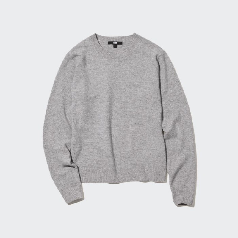 Uniqlo Cashmere Crew Neck Long-sleeve Tröjor Dam Rosa | 1959608
