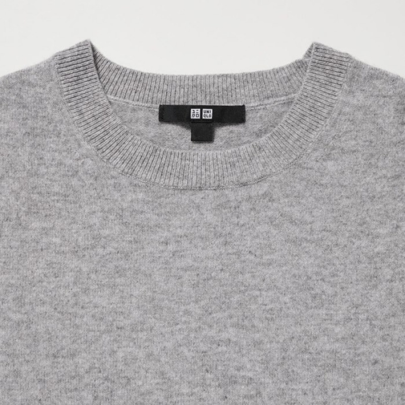 Uniqlo Cashmere Crew Neck Long-sleeve Tröjor Dam Rosa | 1959608
