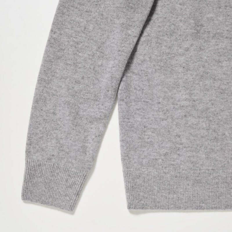 Uniqlo Cashmere Crew Neck Long-sleeve Tröjor Dam Rosa | 1959608