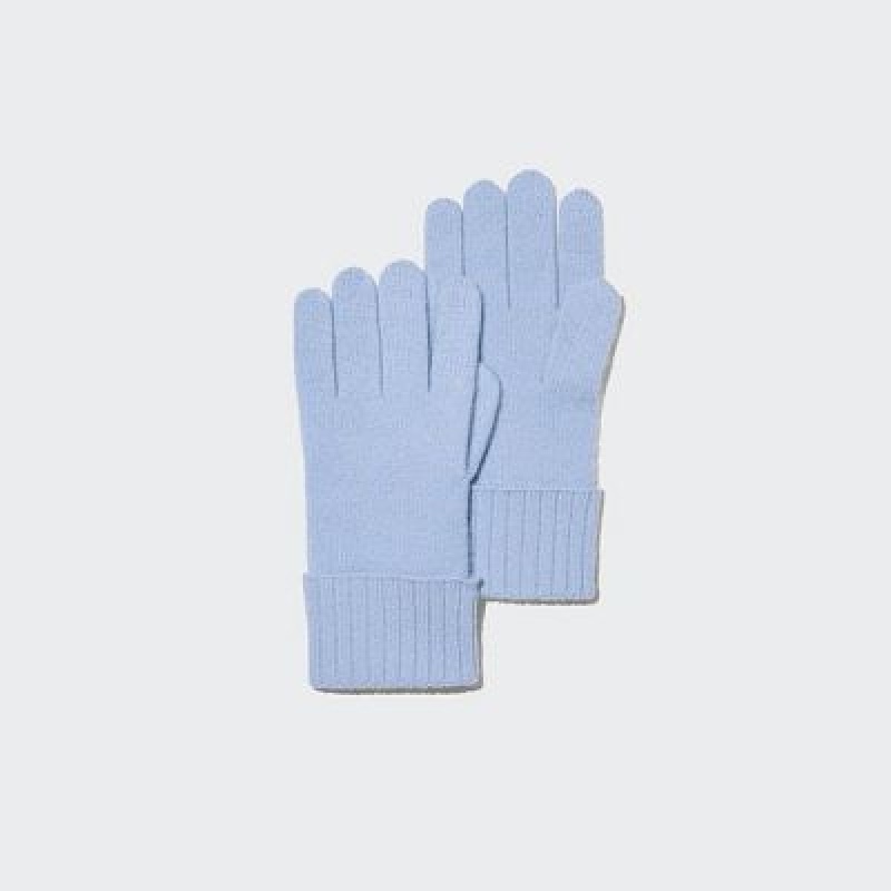 Uniqlo Cashmere Knitted Handskar Dam Blå | 7881086
