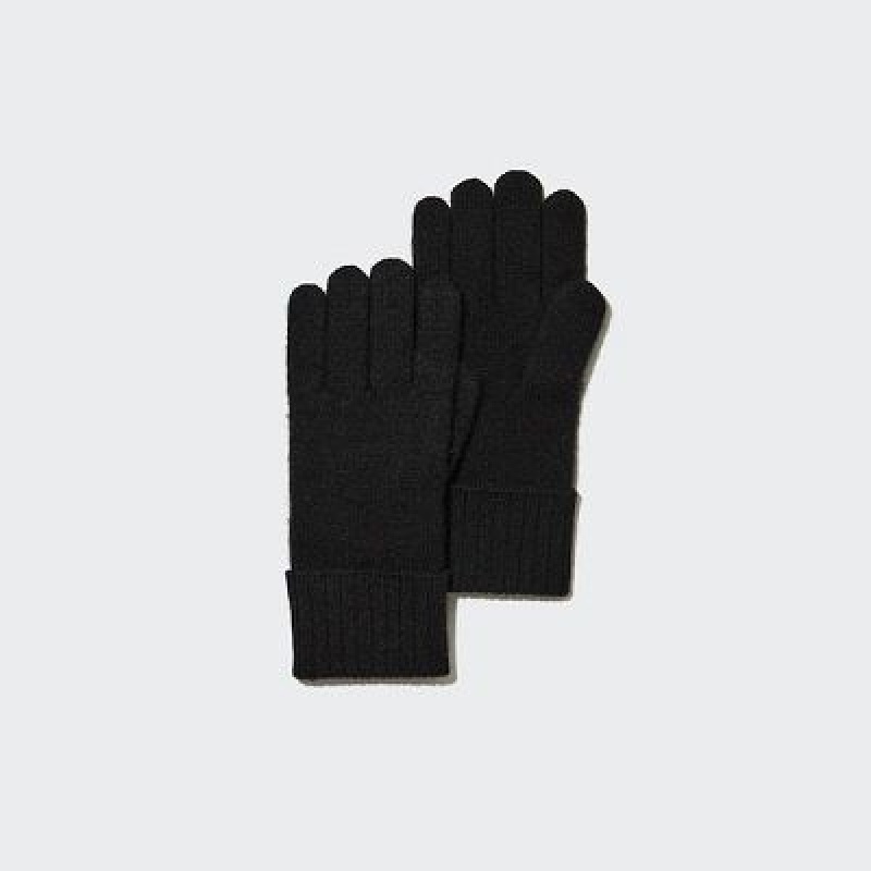 Uniqlo Cashmere Knitted Handskar Dam Svarta | 3957955