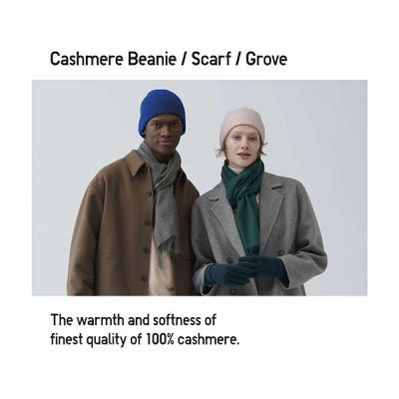 Uniqlo Cashmere Knitted Mössa Dam Beige | 1142676
