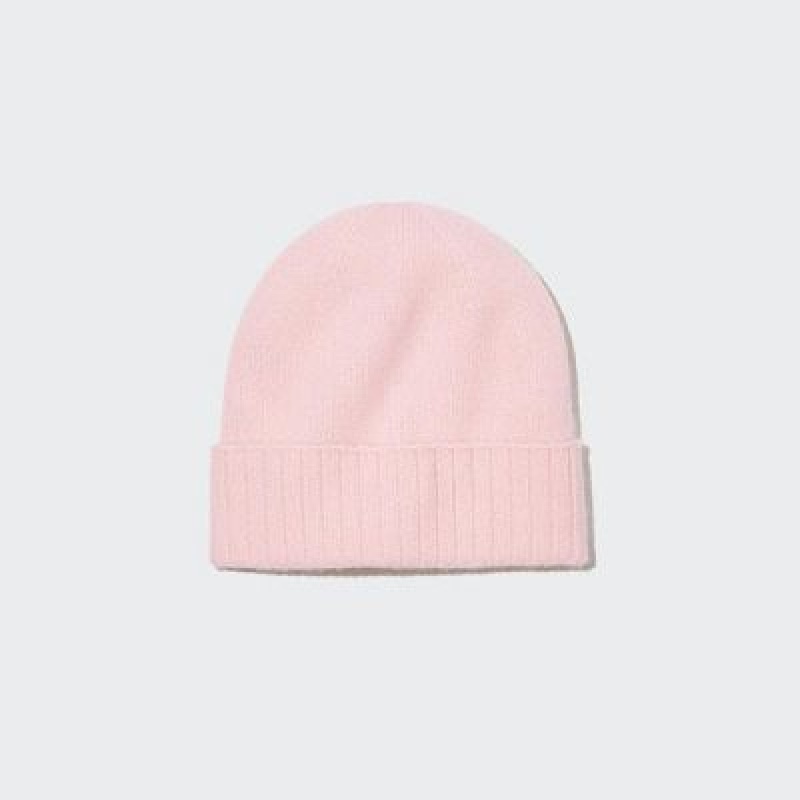 Uniqlo Cashmere Knitted Mössa Dam Rosa | 351632