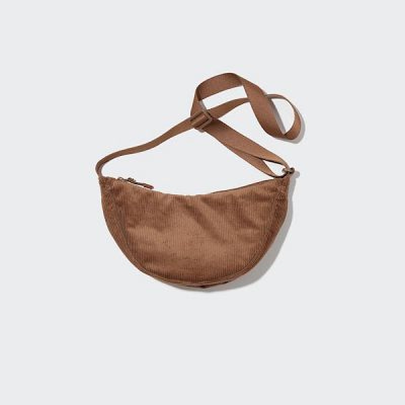 Uniqlo Corduroy Round Mini Crossbody Väska Dam Bruna | 1730534