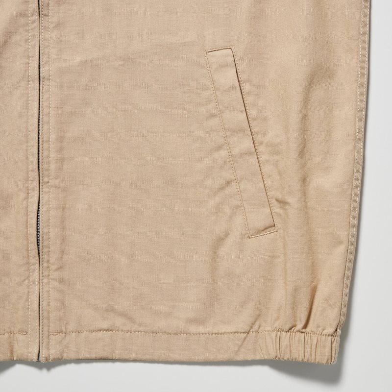 Uniqlo Cotton Parka Herr Beige | 4378967