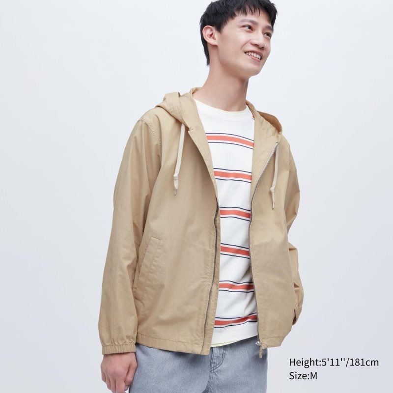 Uniqlo Cotton Parka Herr Beige | 4378967