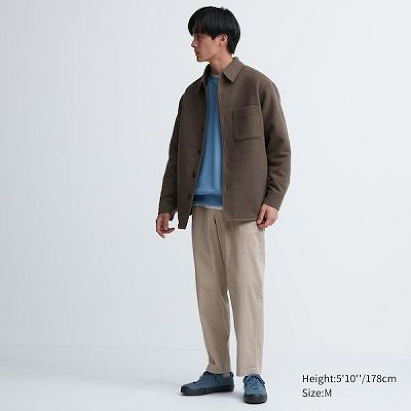 Uniqlo Cotton Relaxed Ankle Byxor Dam Beige | 7017836