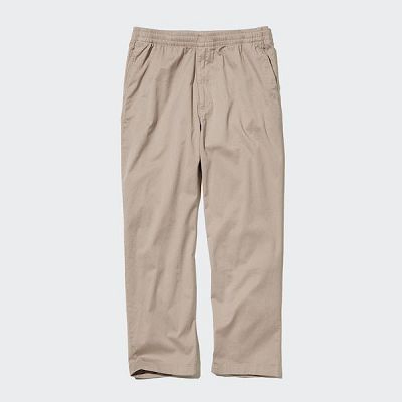 Uniqlo Cotton Relaxed Ankle Byxor Dam Beige | 6054935