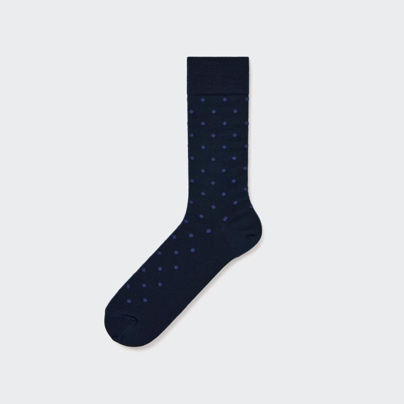Uniqlo Dotted Strumpor Herr Marinblå | 6664995