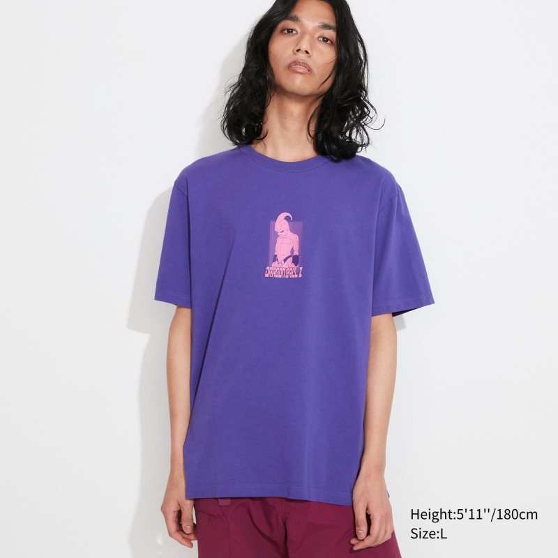 Uniqlo Dragon Ball Ut Short-sleeve Graphic T-shirt Herr Lila | 5894901