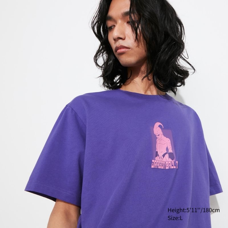 Uniqlo Dragon Ball Ut Short-sleeve Graphic T-shirt Herr Lila | 5894901