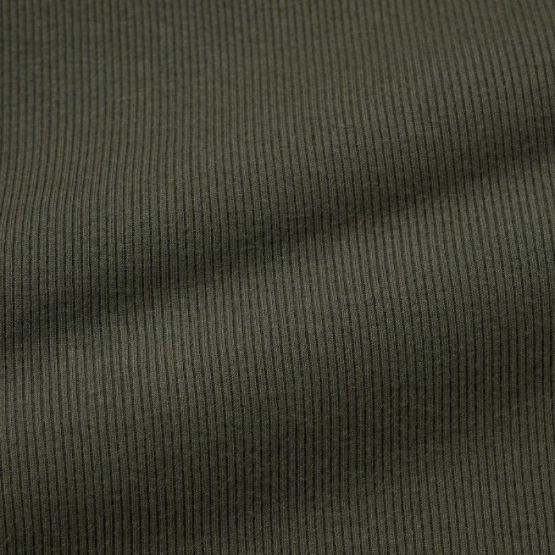 Uniqlo Dry Color Ribbed Linne Dam Olivgröna | 6044552