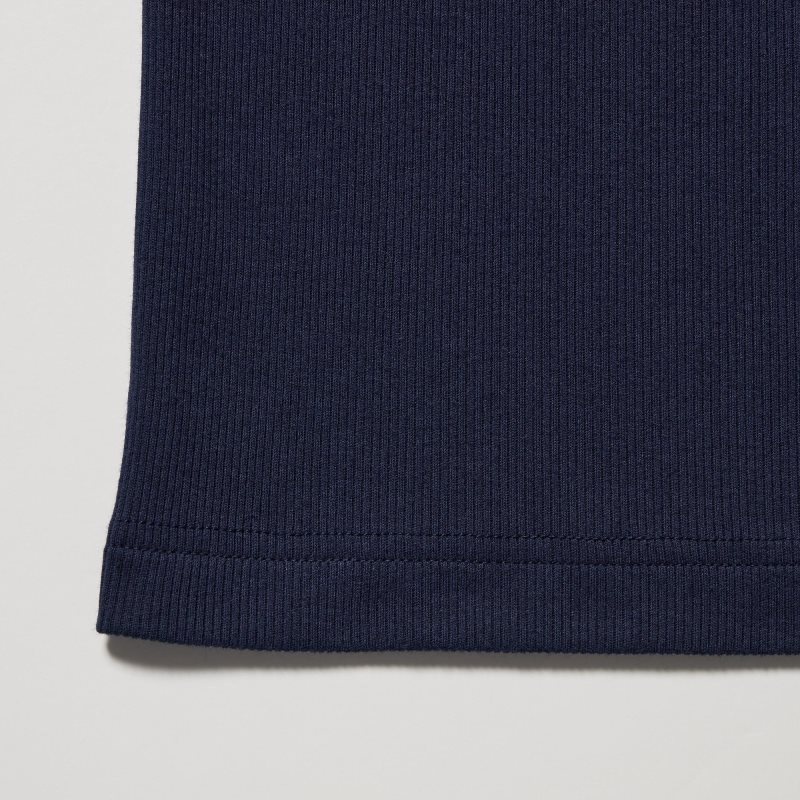 Uniqlo Dry Color Ribbed Linne Herr Marinblå | 7519292