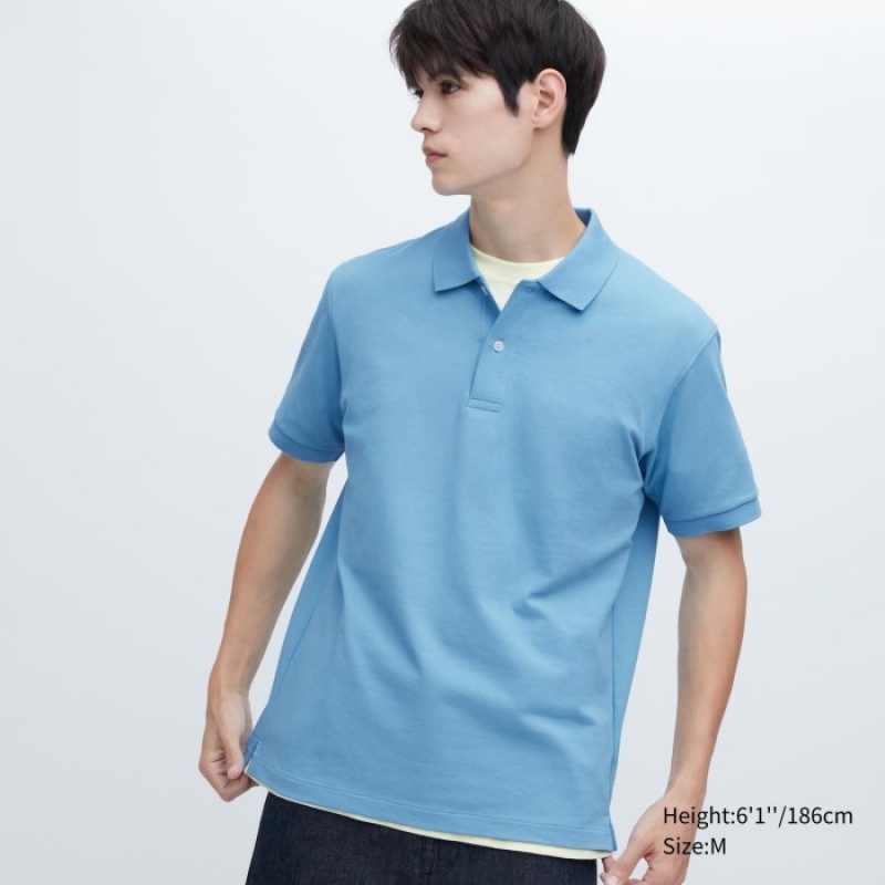 Uniqlo Dry Pique Piketröja Dam Blå | 5324705